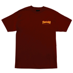 Santa Cruz Thrasher Flame Dot Tee - Burgundy