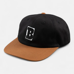 Baker Skateboards: Capital B Snapback - Black/Brown