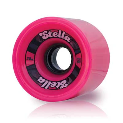 Stella Longboard Wheels: 69MM 78A Pink