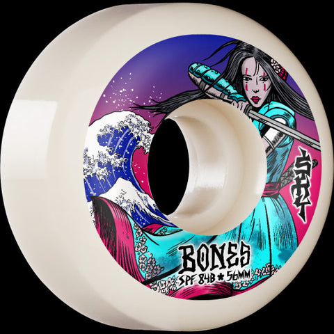 Bones Wheels: 54mm Brown Warrior P5 Sidecut SPF