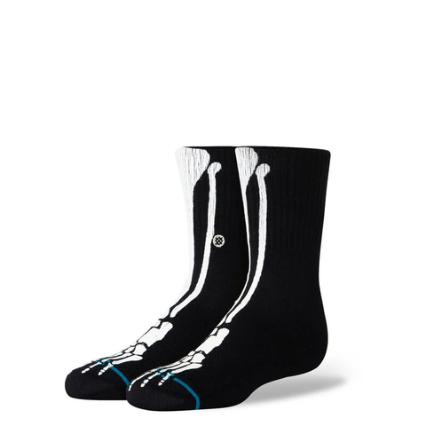 Stance Kids Cotton Crew Socks - Bones Black