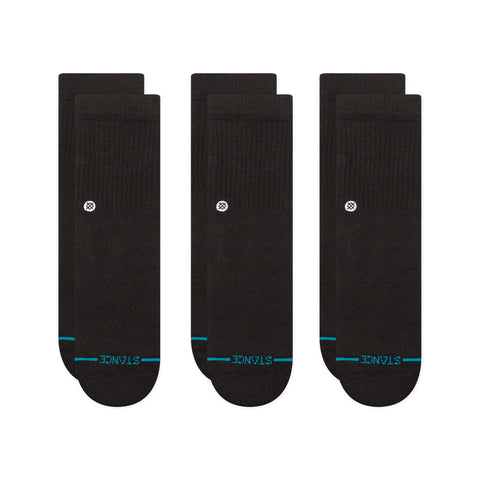 Stance Icon Kids Crew Sock 3-Pack - Black