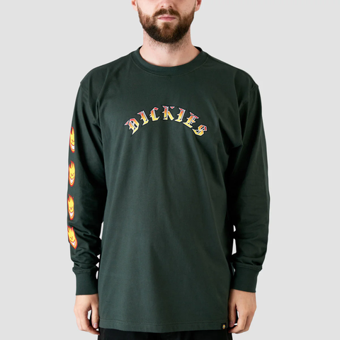 Dickies x Spitfire L/S T-Shirt - Olive Green